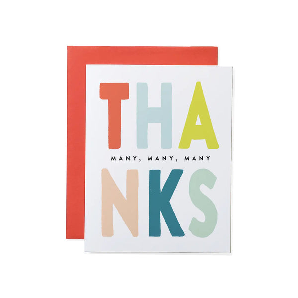 3X Many Thanks Greeting Card 3X Many Thanks Greeting Card
