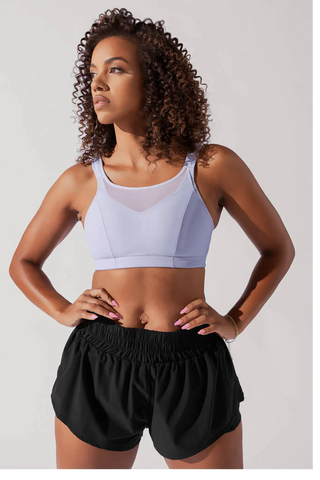 Cleo Corset Crop Bralette - Sapphire