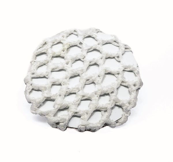 AZ0031 White Crochet Bun Cover AZ0031 White Crochet Bun Cover