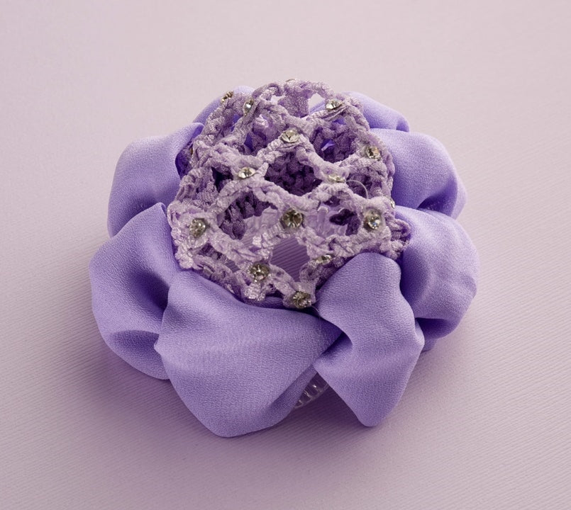 AZ0033-3 Lilac Bun Cover with Rhinestones and Clip AZ0033-3 Lilac Bun Cover with Rhinestones and Clip
