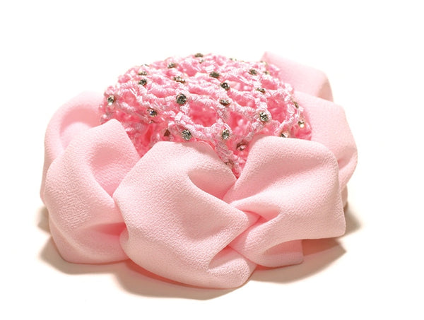 AZ0033 Pink Bun Cover with Rhinestones and Clip AZ0033 Pink Bun Cover with Rhinestones and Clip