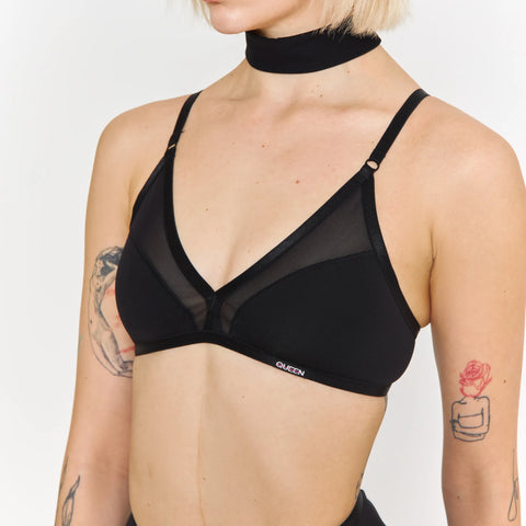 Cleo Corset Crop Bralette - Sapphire