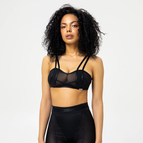 Cleo Corset Crop Bralette - Sapphire