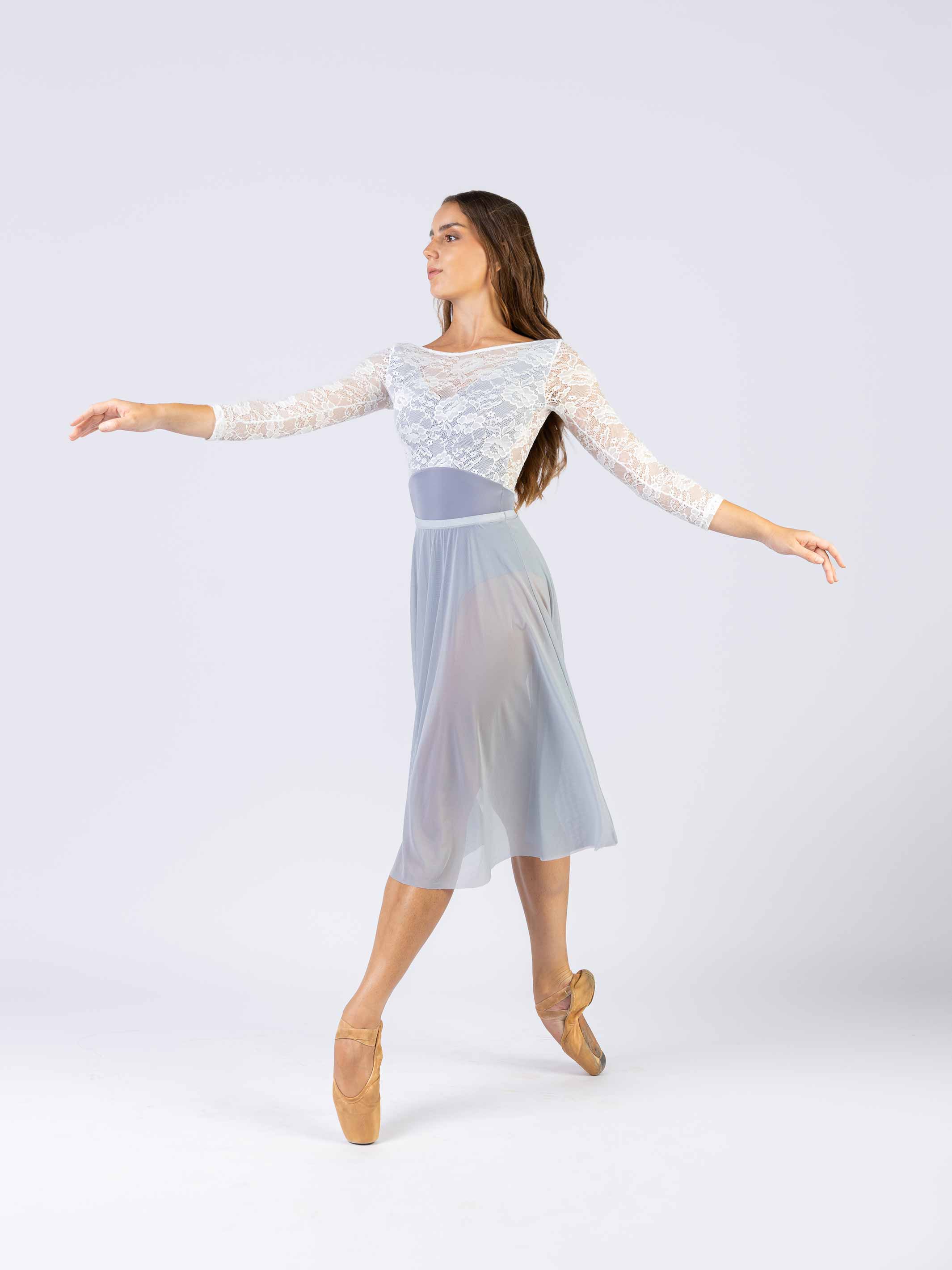 Long Mesh Skirt - Light Blue Long Mesh Skirt - Light Blue