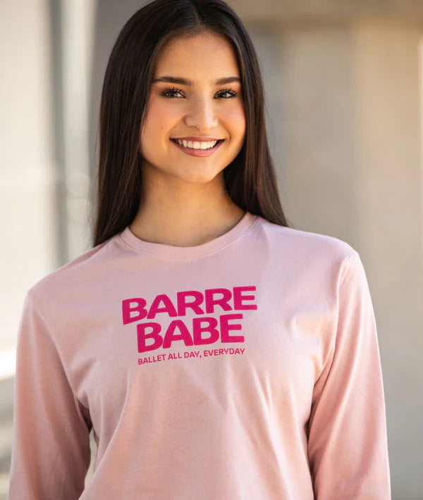 Barre Babe Long Sleeve Crop Top Barre Babe Long Sleeve Crop Top
