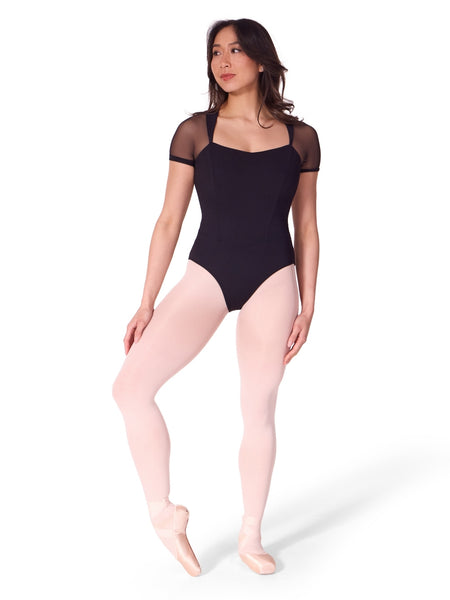 EL108W Corset Short Sleeve Leotard