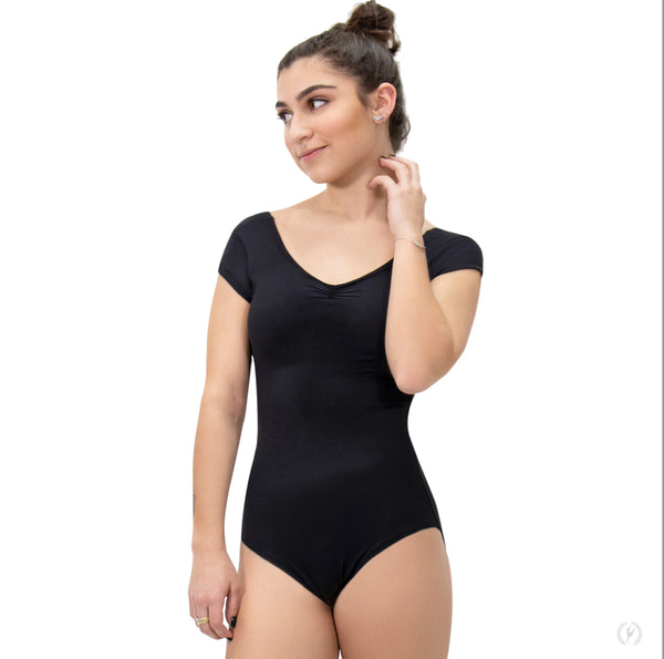 44525 Pinch Front Cap Sleeve Leotard