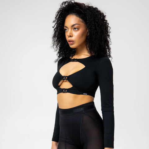Cleo Corset Crop Bralette - Sapphire