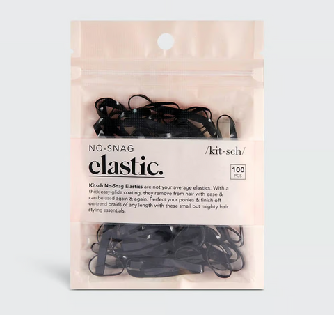 No-Snag Elastic 100pc - Black