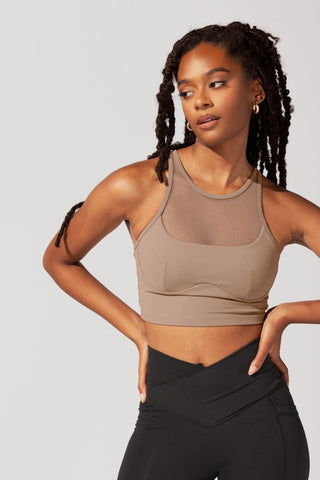 Cleo Corset Crop Bralette - Sapphire