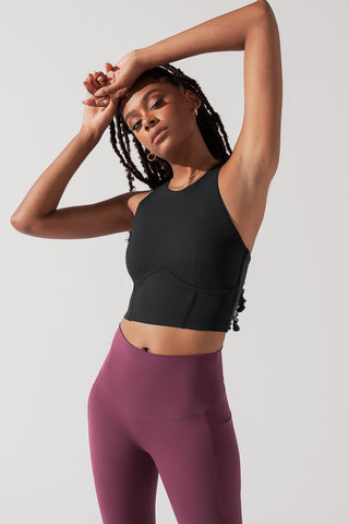 Cleo Corset Crop Bralette - Sapphire