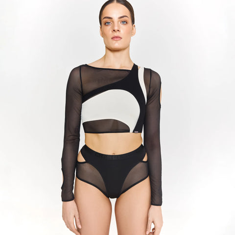 Cleo Corset Crop Bralette - Sapphire