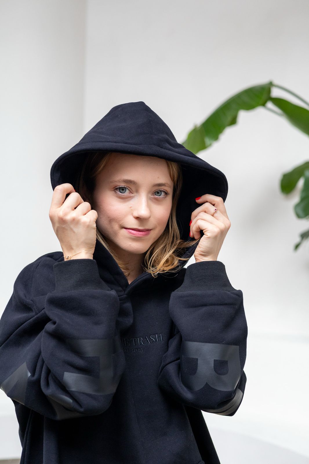 The Oversized Hoodie - Black on Black The Oversized Hoodie - Black on Black