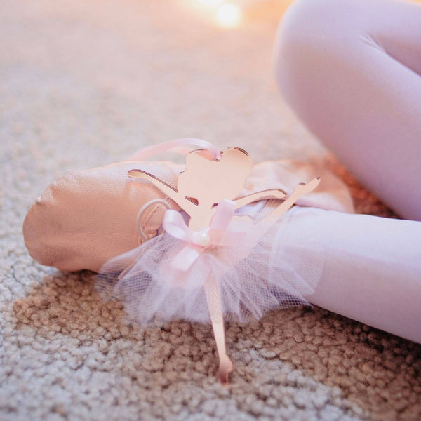 Rose Gold Ballerina Christmas Ornament