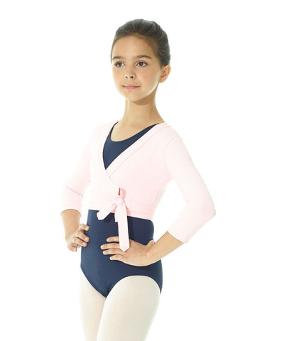 72519c Girls Twist Front Mini Ballet Sweater