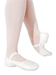 212W Lily (WHT) Leather Ballet Slipper