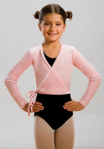 72519c Girls Twist Front Mini Ballet Sweater