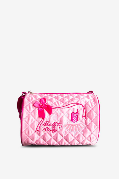 B284 Embroidered  Barrel Bag