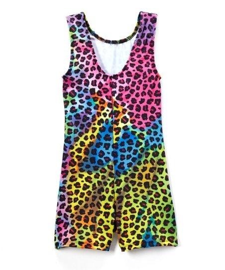 Rainbow Leopard Biketard