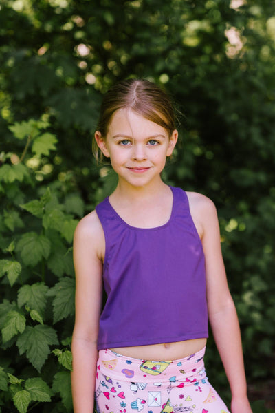 Purple Zen Crop Tank