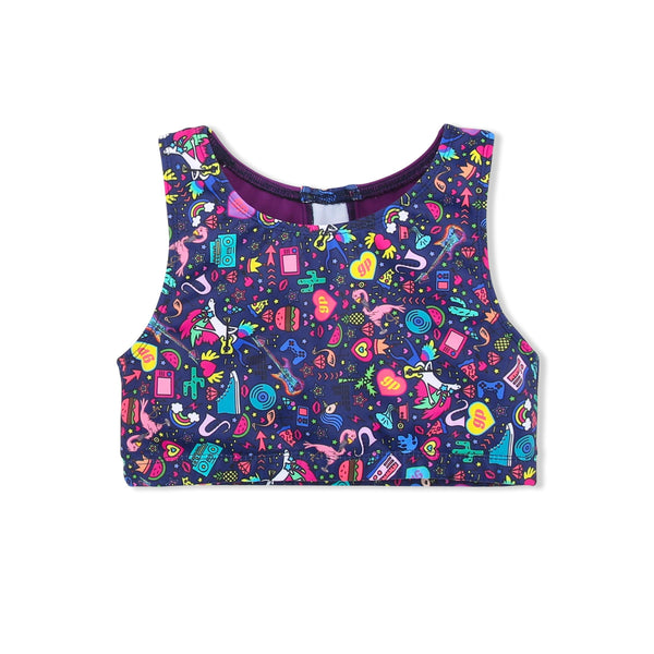 Flamingo Unicorn Jam Sports Bra Crop