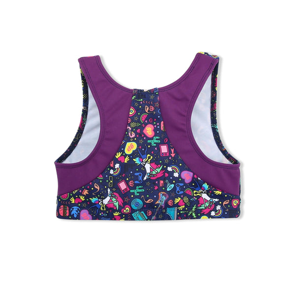 Flamingo Unicorn Jam Sports Bra Crop