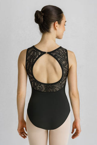01717 Veronica Open Back Lace Tank Leotard