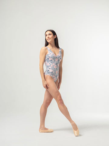 Diana Leotard Gray Rose