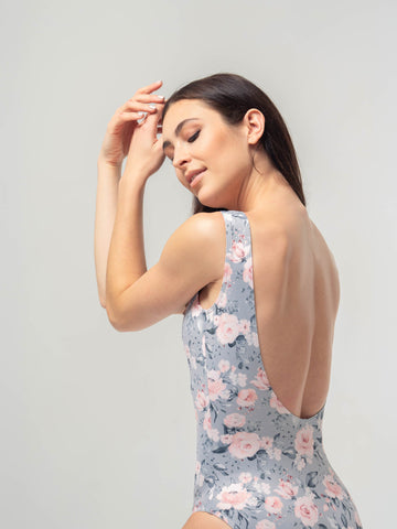 Diana Leotard Gray Rose