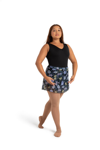 12186W Le Jardin Printed Mesh Wrap Skirt