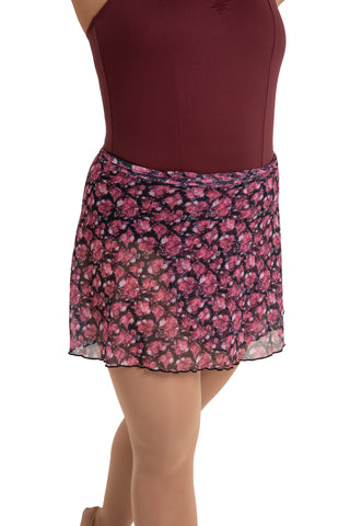 12186W Le Jardin Printed Mesh Wrap Skirt