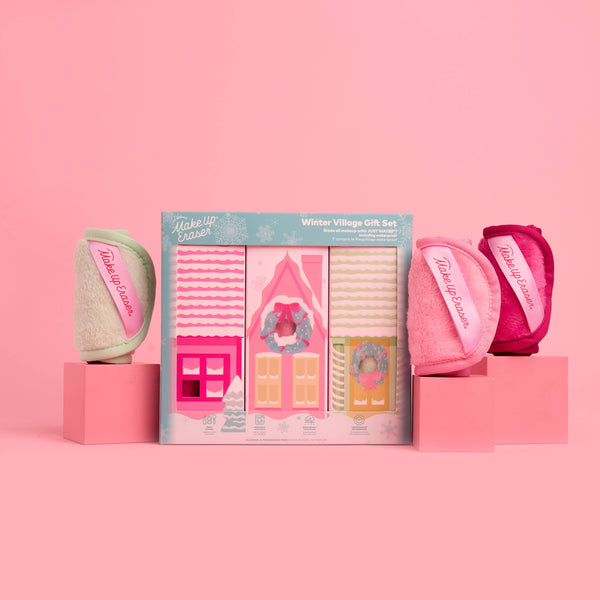 Winter Village 3pc Gift Set MakeUp Eraser