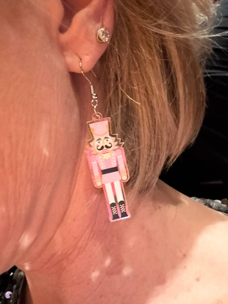 Nutcracker Iridescent Acrylic Earrings