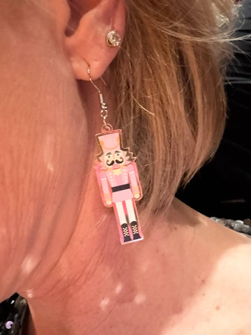 Nutcracker Iridescent Acrylic Earrings