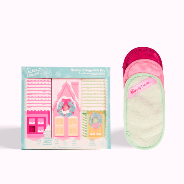 Winter Village 3pc Gift Set MakeUp Eraser