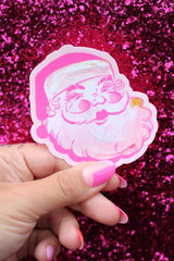 Pink Santa Claus Sticker