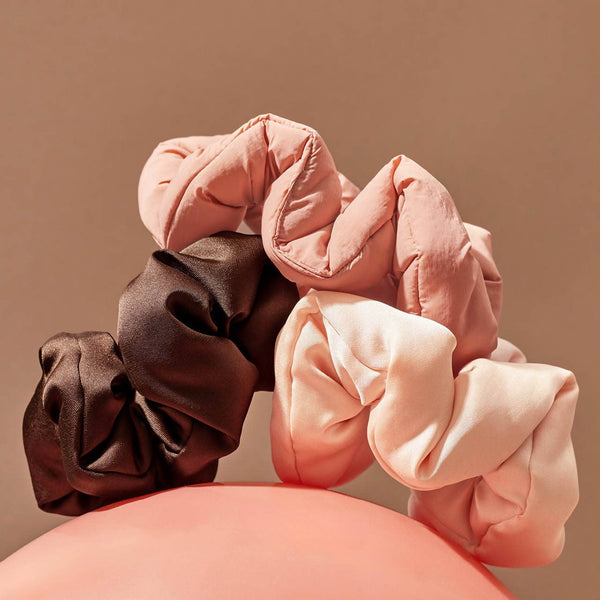 Recycled Fabric Cloud Scrunchies 3pc Set