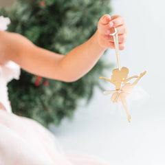 Gold Ballerina Christmas Ornament