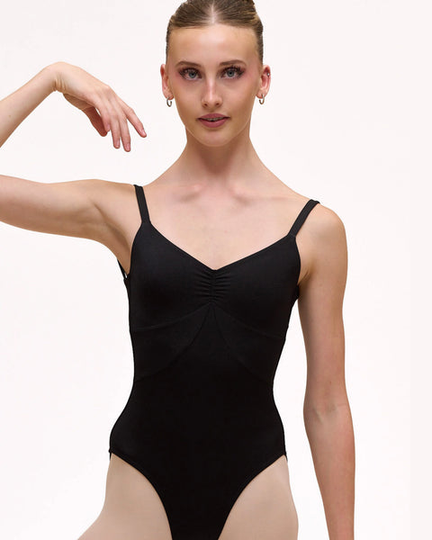 Finals Alix Nela Black Gloss Super High Cut Leotard