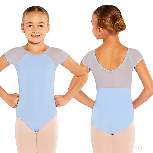 41228C Mesh Cap Sleeve Girls Leotard