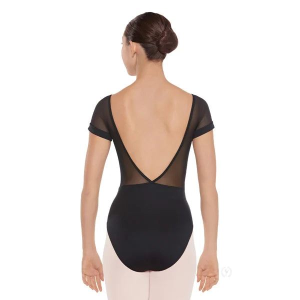 41420 Silhouette Mesh Cap Sleeve Leotard