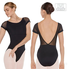 41420 Silhouette Mesh Cap Sleeve Leotard