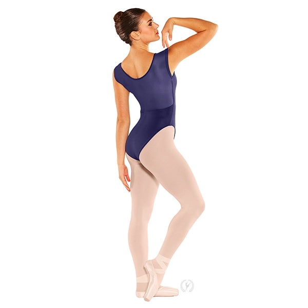 41487 Silhouette Mesh Cap Sleeve Leotard