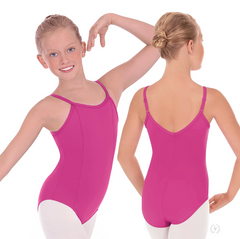 4464C Microfiber Princess Seam Camisole Leotard Girls