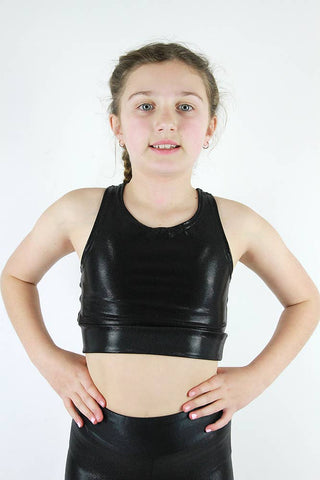 Black Sparkle Mid Waisted Skort