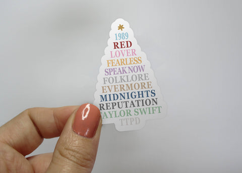 Swiftmas Tree Eras Sticker Taylor Swift Christmas Sticker