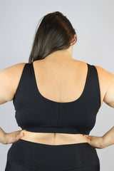 Matte Black Sweet Scoop Plus Size Sports Bra