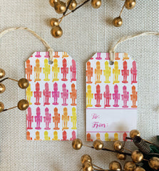 Colorful Nutcrackers Holiday Gift Tags