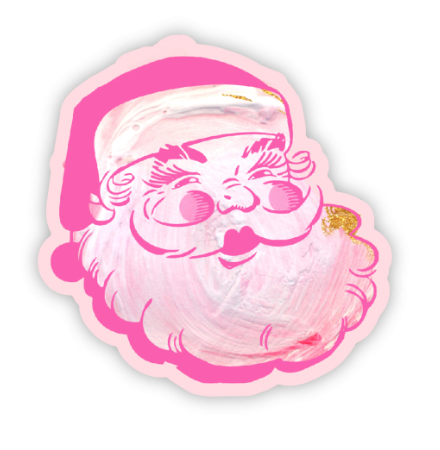 Pink Santa Claus Sticker