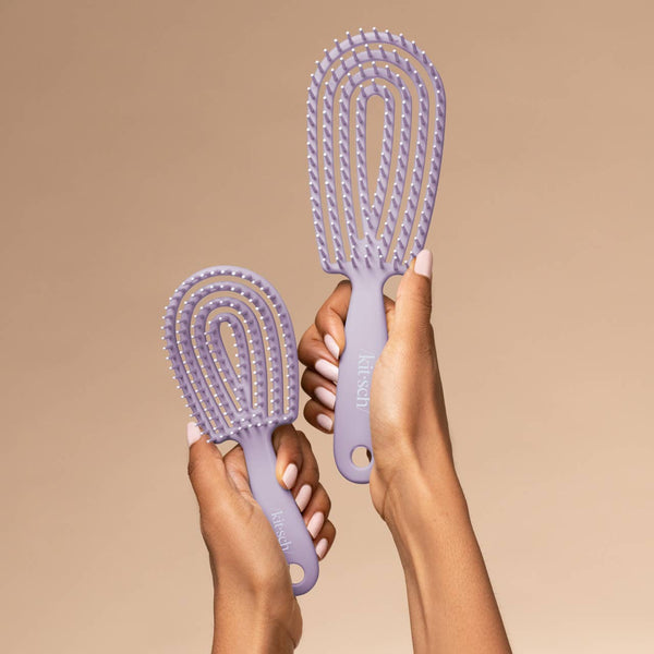 Mini Soft Violet Detangling Flexi Brush